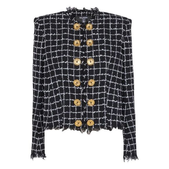 BALMAIN Jackets & Blazers - Balmain Women Tweed Jacket